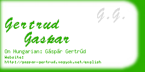 gertrud gaspar business card