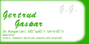 gertrud gaspar business card